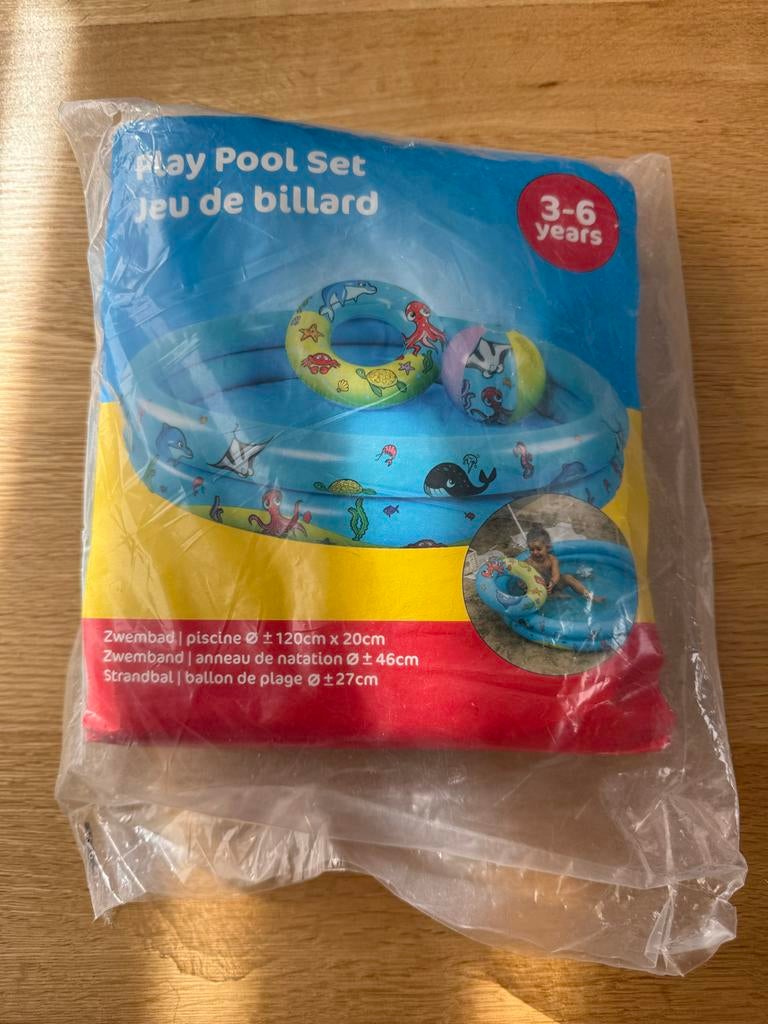 Play Pool Set met zwembad, zwemband en strandbal, Ophalen of Verzenden, Nieuw
