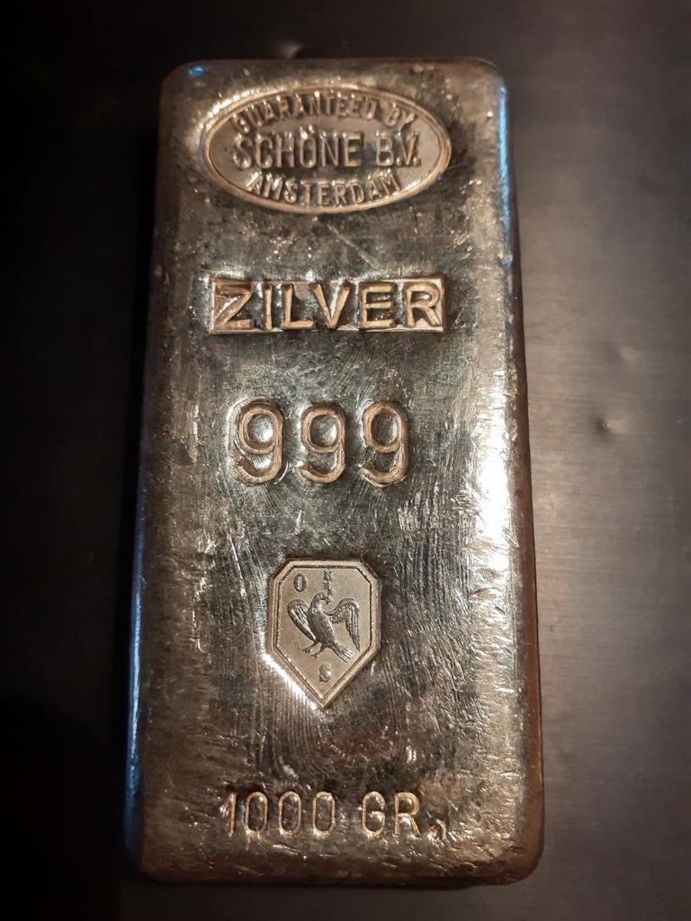 1 kg schone zilver baar te koop, Postzegels en Munten, Edelmetalen en Baren, Ophalen of Verzenden, Zilver