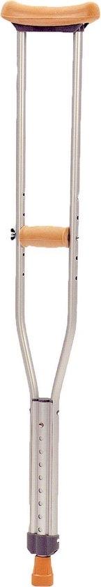 Twee okselkrukken volwassene ( revalidatie herstel krukken), Ophalen, In hoogte verstelbaar, Zo goed als nieuw