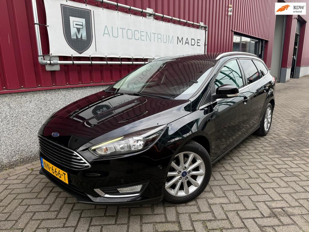 Ford Focus Wagon 1.0 Titanium // Clima // Navi // PDC // Sto, Auto's, Gebruikt, Zwart, Handgeschakeld, 1216 kg