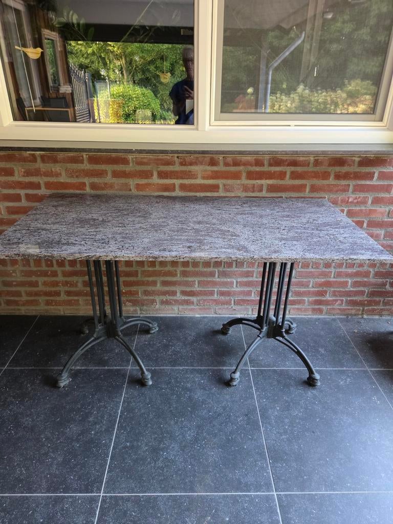 Marmeren tuintafel, Tuin en Terras, Tuintafels, Ophalen, Rechthoekig