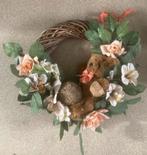 Decoratieve Krans met Teddybeer en Bloemen, Ophalen, Zo goed als nieuw