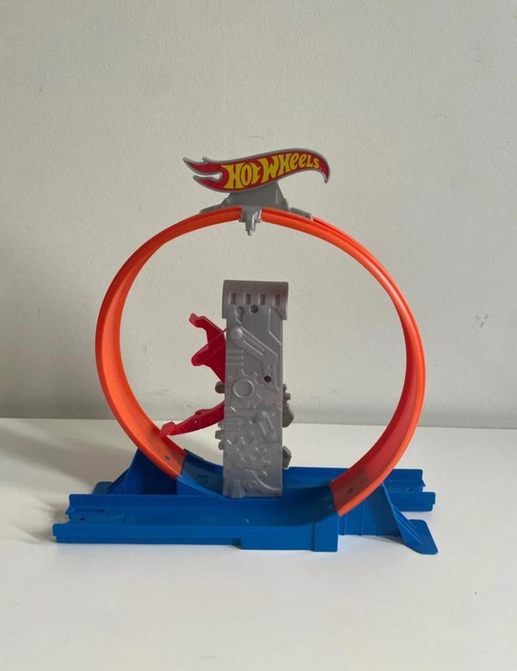 Hot Wheels Track Builder Loop Launcher Baanset, Kinderen en Baby's, Speelgoed | Overig, Zo goed als nieuw, Jongen of Meisje, Ophalen of Verzenden