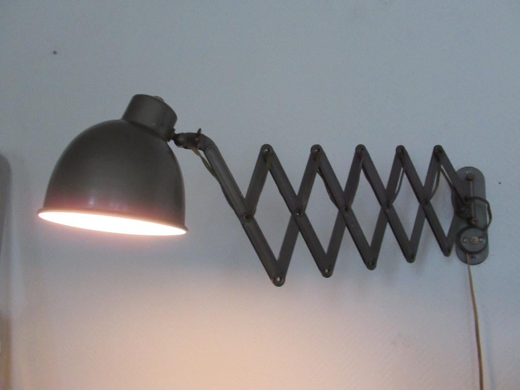 vintage Bauhaus schaarlamp, wandlamp, Ophalen