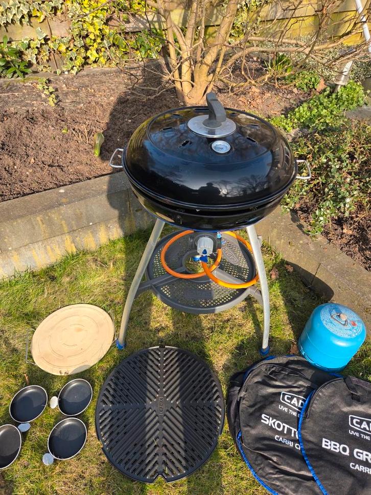 Carri chef 2 cadac skottelbraai volle gasfles, Tuin en Terras, Gasbarbecues, Zo goed als nieuw, Ophalen