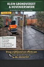 Mini graafmachine/ minigraver huren, grondverzet, tuinaanleg, Garantie, Tuin- of Vijveraanleg