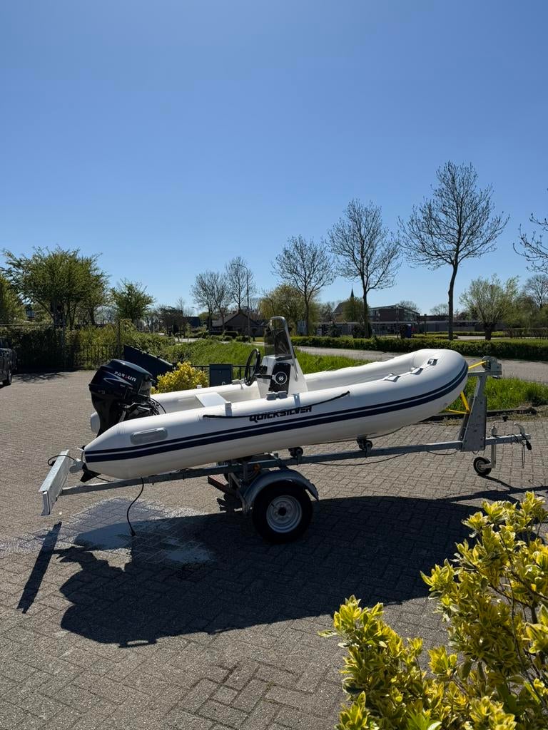 Rubberboot 350 Alu-RIB, Watersport en Boten, Rubberboten, Zo goed als nieuw, Quicksilver, Overige materialen, Minder dan 70 pk