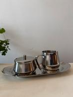 Chroom melk en suiker stel mid century modern, Ophalen of Verzenden