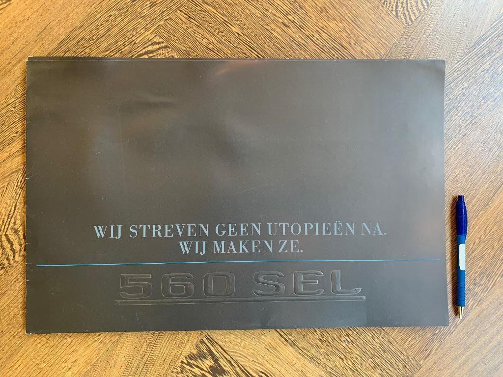 Grote Nederlandse zeldzame map Mercedes-Benz 560 SEL 1985, Zo goed als nieuw, Mercedes-Benz, Mercedes, Ophalen of Verzenden