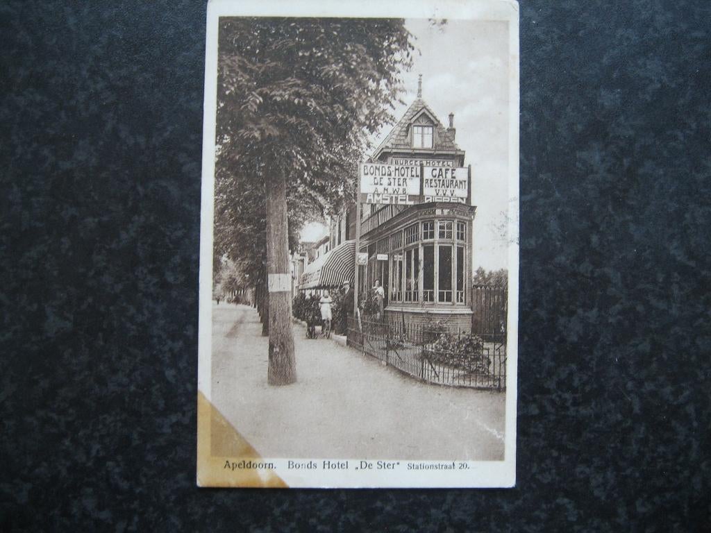 APELDOORN Bondsdhotel De Ster Stationsstraat 20  1925, Ophalen of Verzenden, 1920 tot 1940, Gelderland