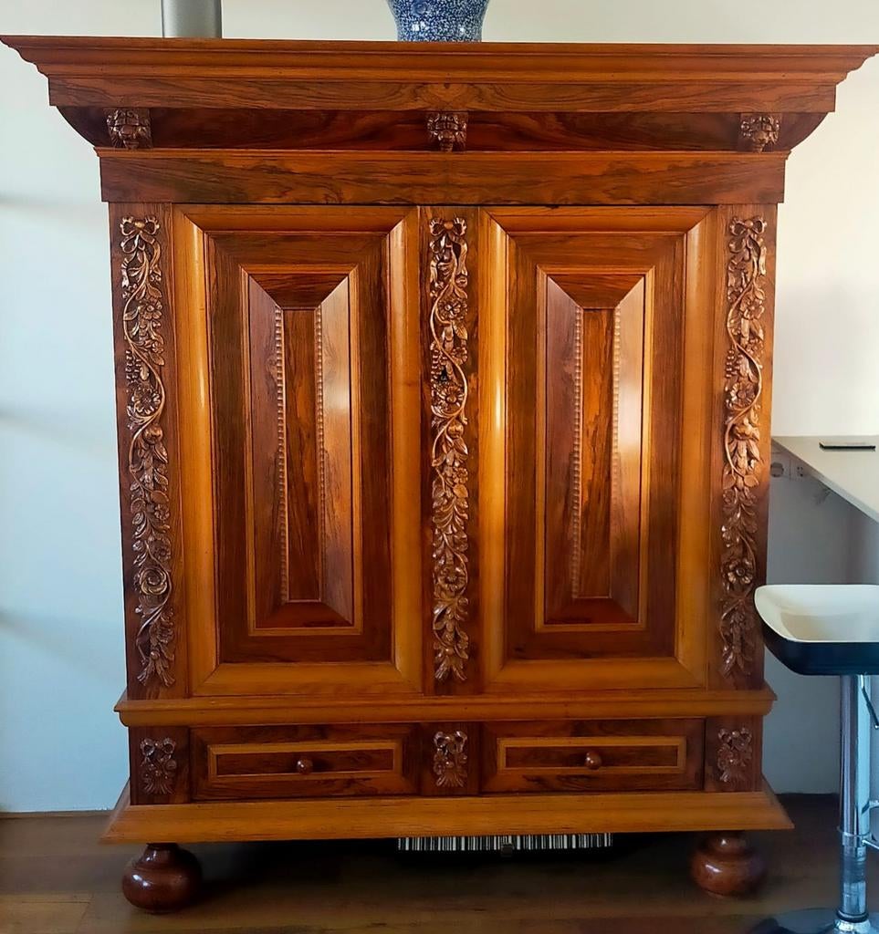 Rankenkast/kussenkast, eikenhout met palissander, Ophalen