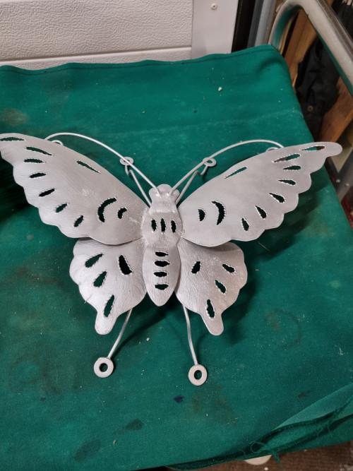 vlinder met waxinehouder grijs, Ophalen of Verzenden, 'T Olde Gre-j, Info@toldegrej.nl, Endepoelstraat 20f Didam