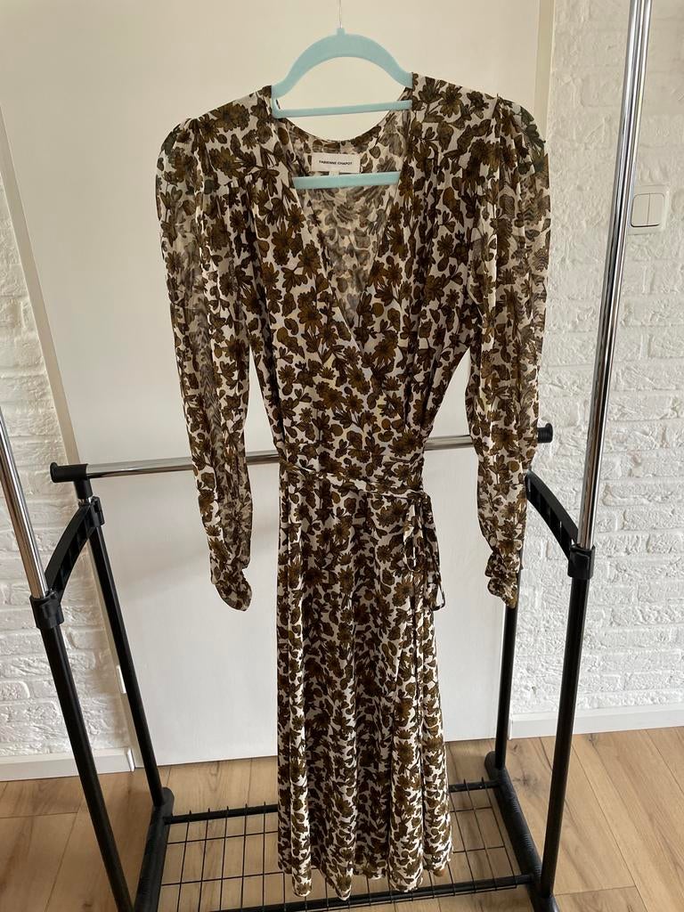 Fabienne Chapot Olijfkleurige Jurk - Zo goed als nieuw, Ophalen of Verzenden, Zo goed als nieuw, Maat 42/44 (L), Groen