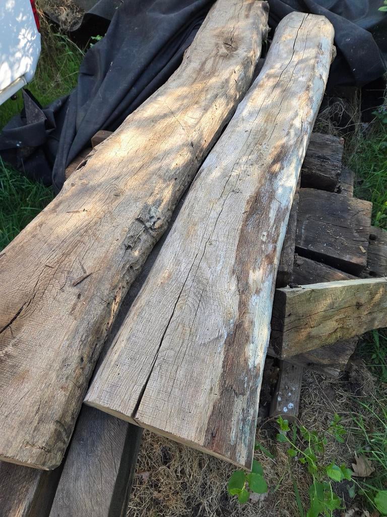 Eiken dikke planken.  Ca 180x25x7.5cm, Ophalen, Minder dan 180 cm, Planken, Hardhout