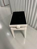 Verstelbare pianobank - Wit met zwart zitvlak, Ophalen, Gebruikt, Wit, Overige typen