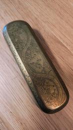 Antieke Nederlandse tabaksdoos met gravure, Ophalen of Verzenden, Gebruikt