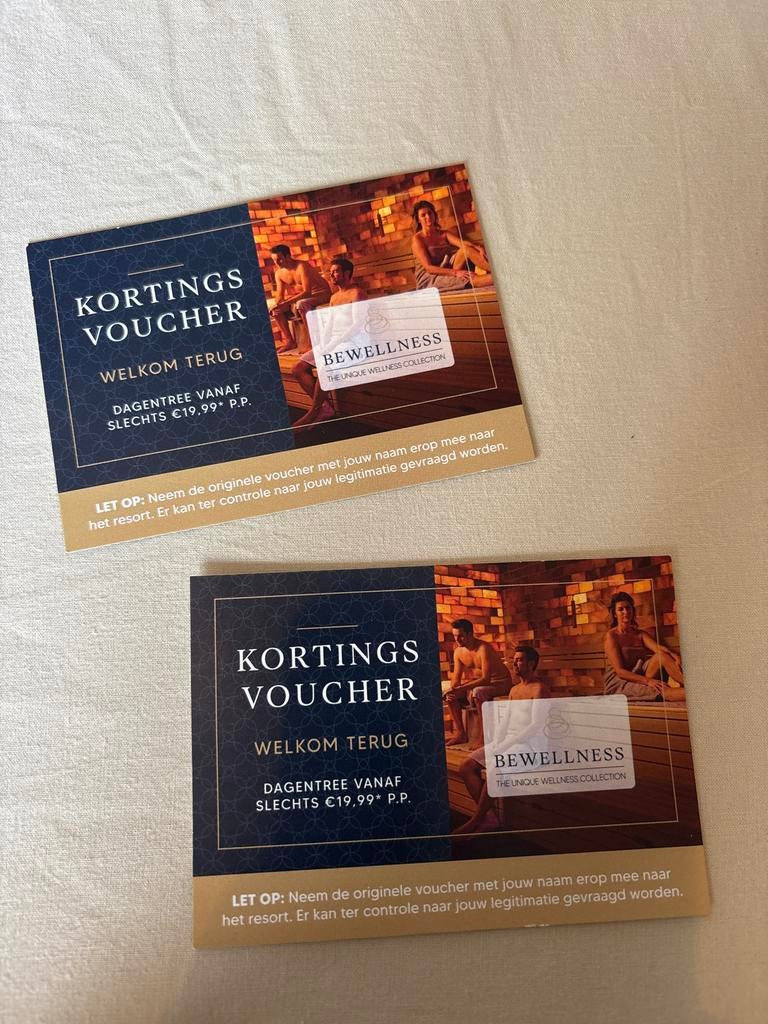 Kortingsvoucher voor de sauna, Twee personen, Kortingsbon, Spa of Sauna