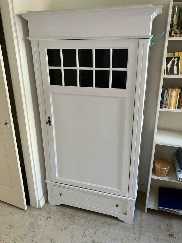 Leuke vintage ‘meiden’ kast / kledingkast / hangkast antiek, Huis en Inrichting, Kasten | Overige, Ophalen, Gebruikt