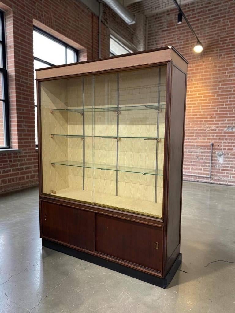 vintage houten vitrinekast /buffetkast / wandkast, Ophalen