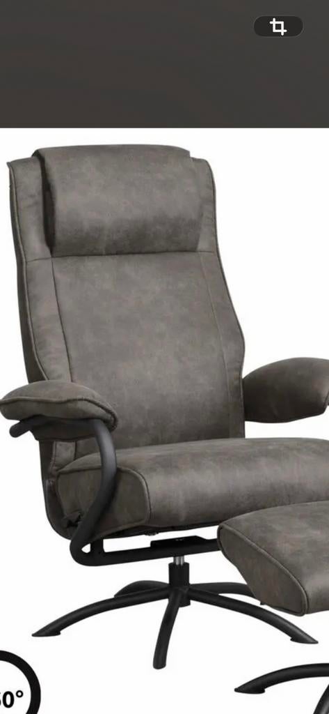 Fauteuil grijs draaibaar 1 jaar oud, Huis en Inrichting, Fauteuils, Ophalen, Zo goed als nieuw, 75 tot 100 cm, 50 tot 75 cm