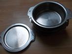 Drie roestvrij stalen schaaltjes met 2 deksels., Ophalen, Zo goed als nieuw
