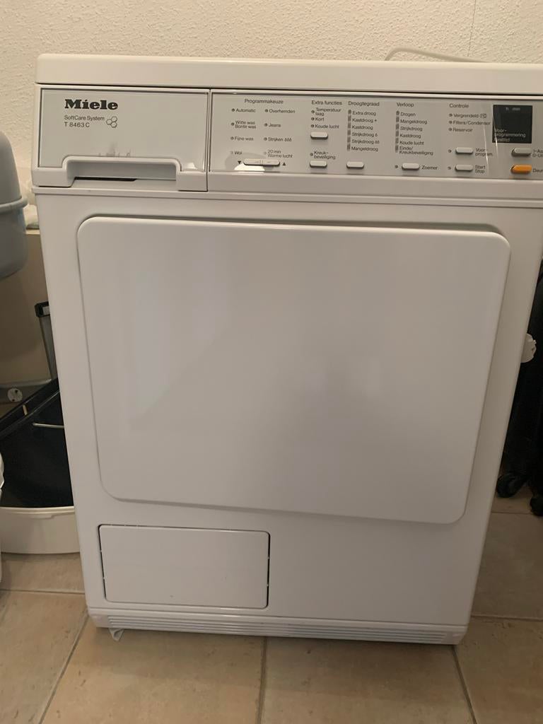 Miele SoftCare System T 8463 C wasdroger, Ophalen, 6 tot 8 kg, Gebruikt, Voorlader