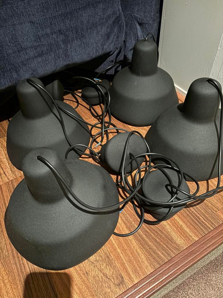 Vier design hanglampen van De Vorm, Ophalen of Verzenden, Zo goed als nieuw, Minder dan 50 cm