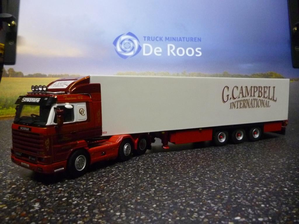 WSI Scania 143 G. Campbell met certificaat, Ophalen of Verzenden, Nieuw, Bus of Vrachtwagen, Wsi