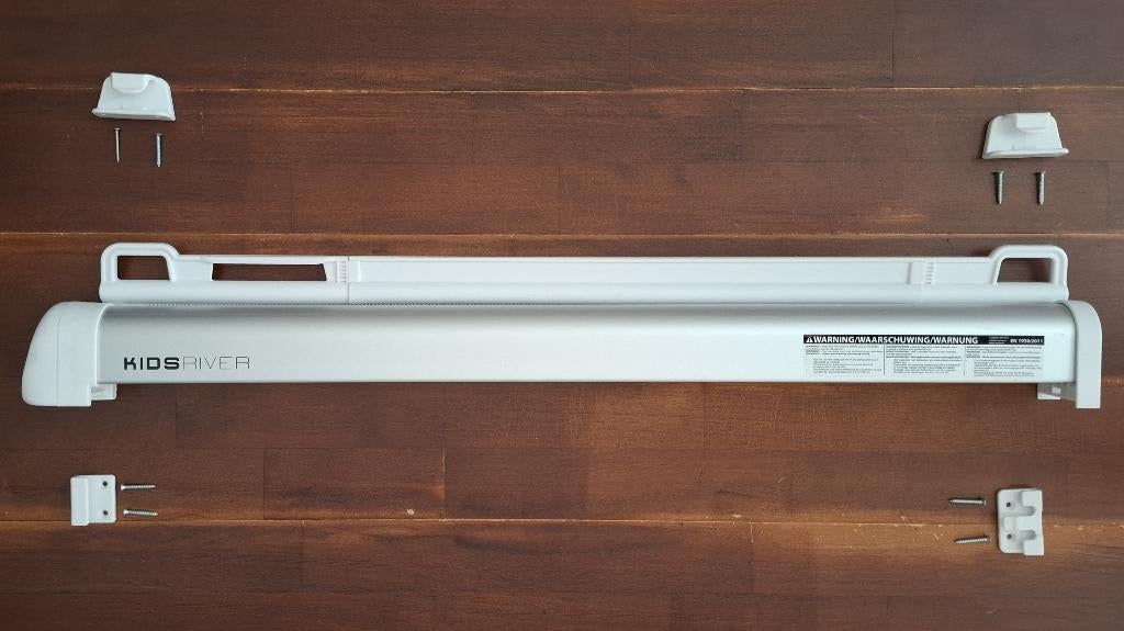 Traphekje oprolbaar wit, Kinderen en Baby's, Traphekjes, Ophalen, Overige materialen, Oprolhekje, Zo goed als nieuw