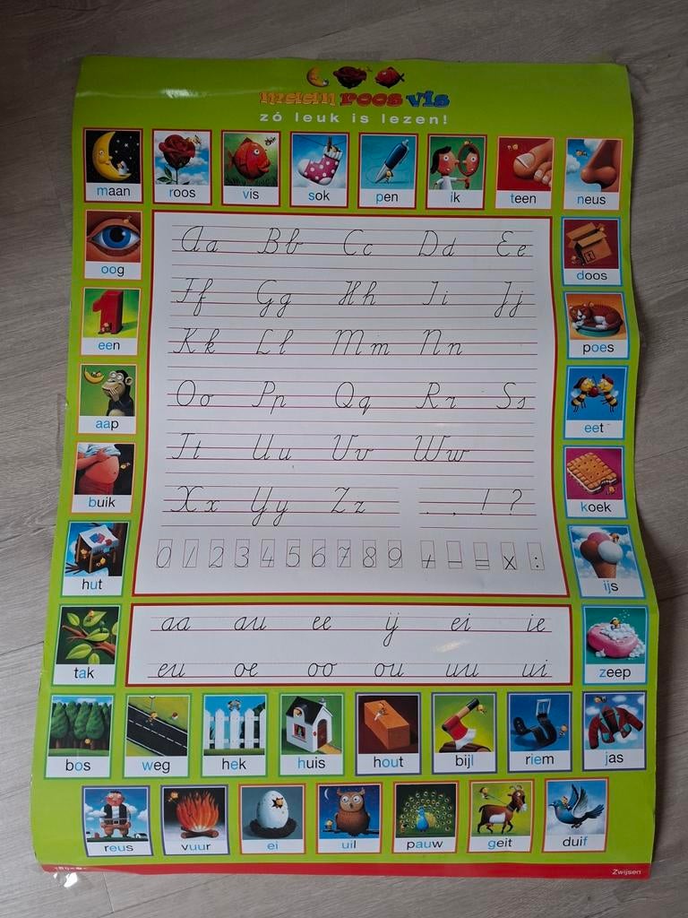 Maan Roos vis - schrijfletters leren, Ophalen