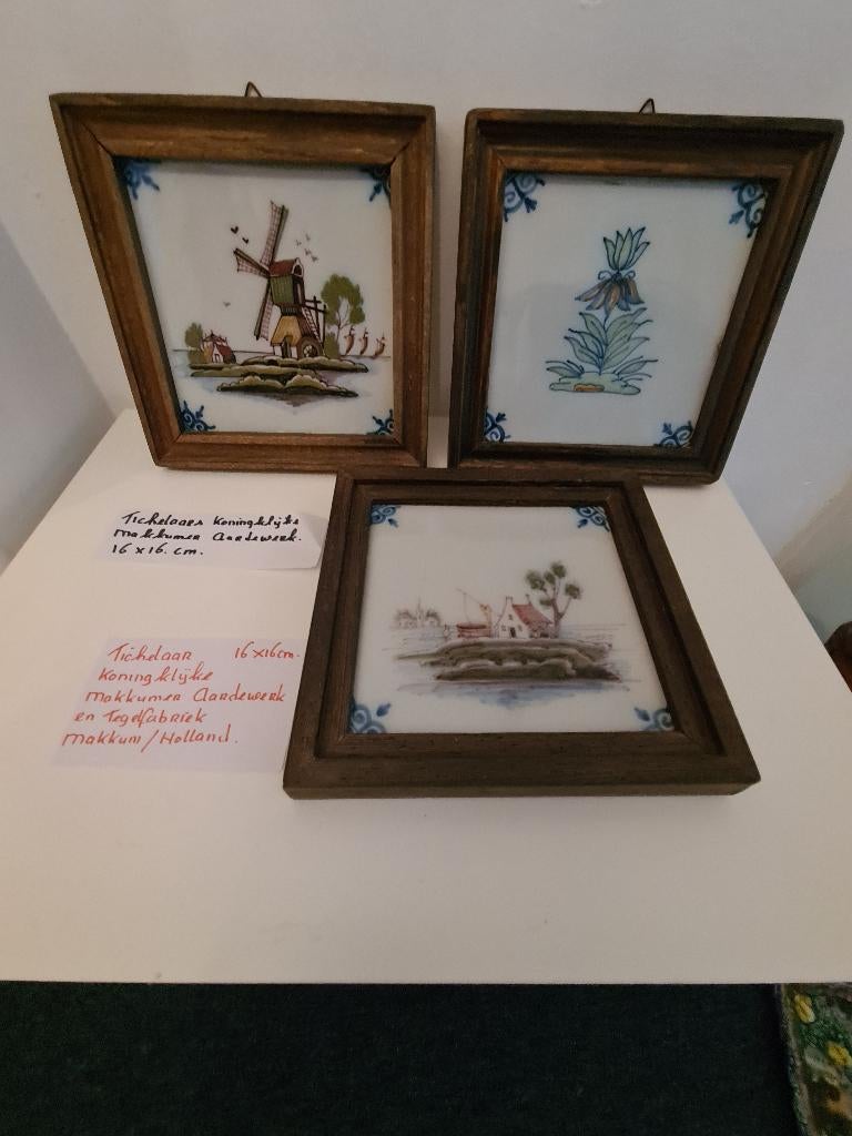 Set van 3 Unieke Koninklijke Tichelaar, Ophalen of Verzenden