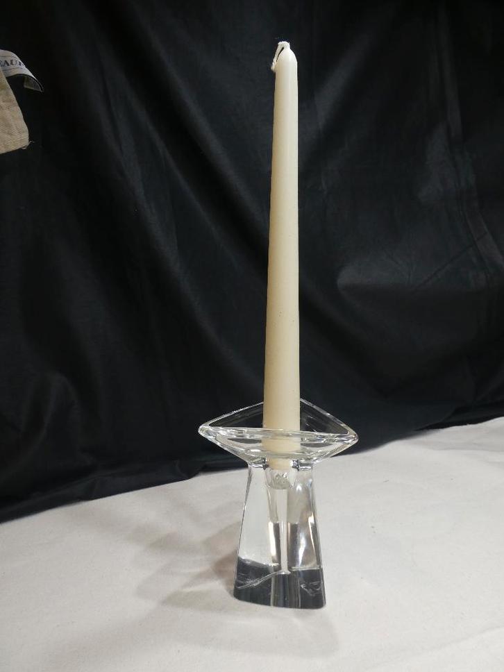 Val St Lambert Tricorne kandelaar jaren 50, Huis en Inrichting, Woonaccessoires | Kandelaars en Kaarsen, Gebruikt, Minder dan 25 cm