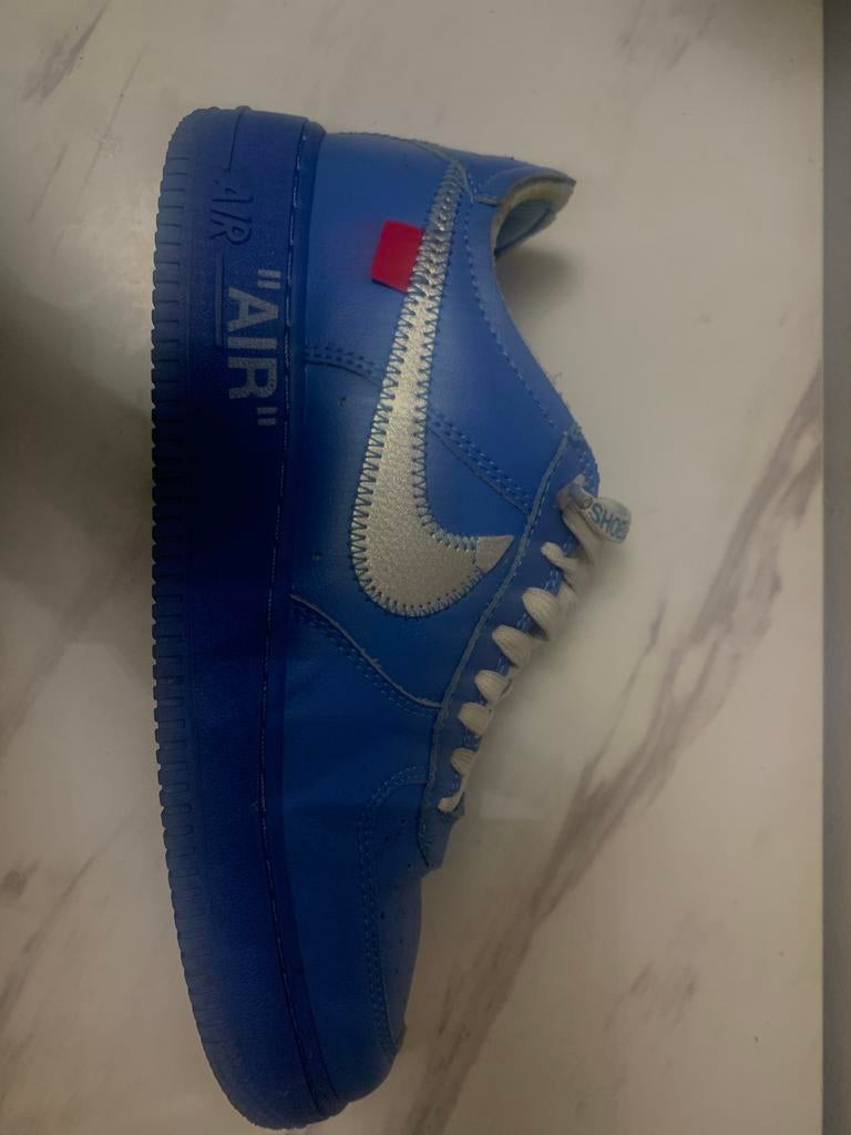 Nike Air Force 1 Off-White Blauw maat 42, Verzenden, Gedragen, Blauw, Sneakers of Gympen