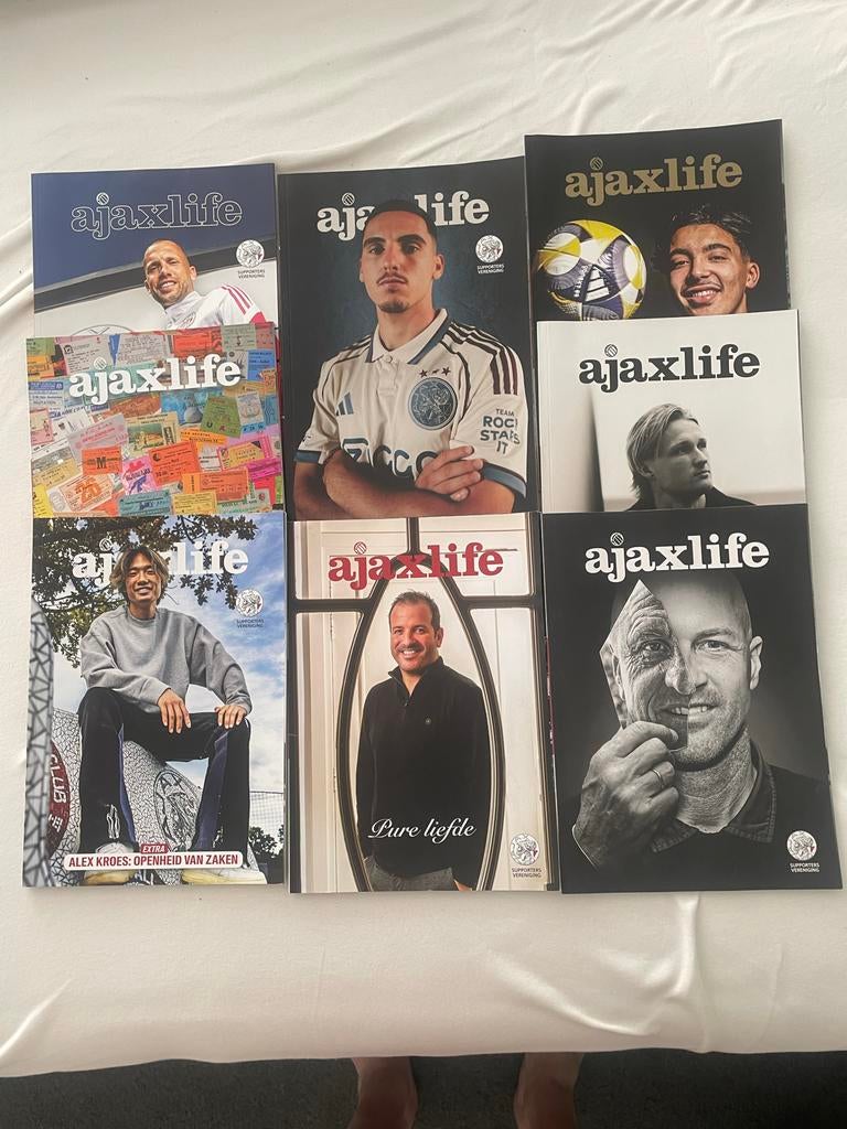 Ajax Life maandblad Ajax supportersvereniging 1-8 1925-1926, Ophalen of Verzenden, Gelezen, Sport en Vrije tijd