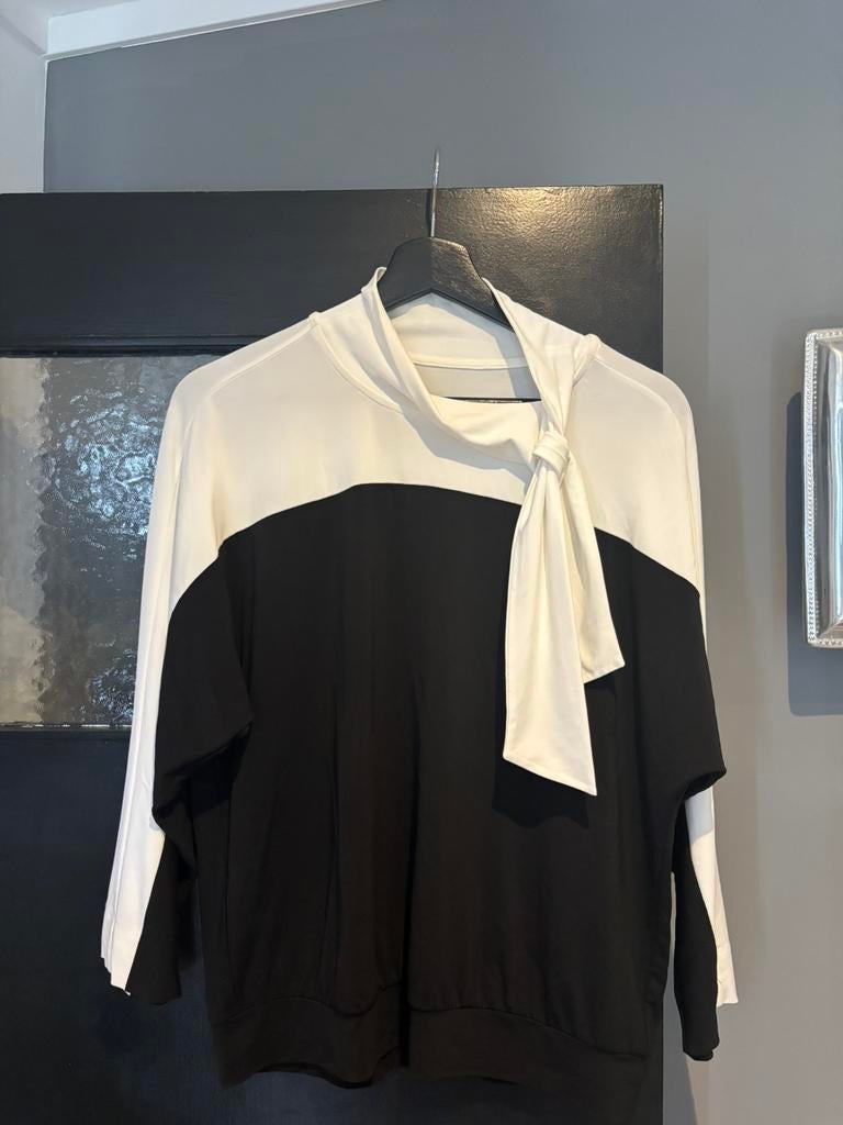 Leuke blouse maat 42, Ophalen of Verzenden, Zo goed als nieuw, Maat 42/44 (L), Zwart