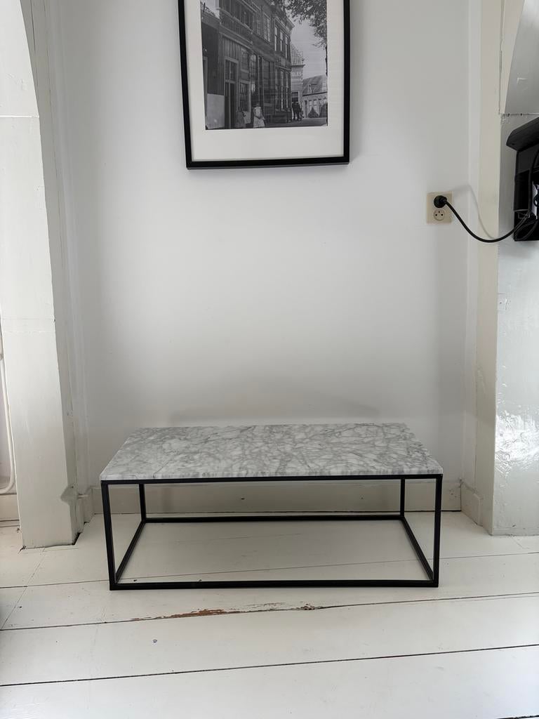 Koffietafel met marmeren blad, Ophalen, Minder dan 50 cm, Gebruikt, 50 tot 100 cm