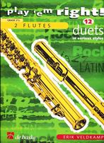 grade 2-3: Play 'em Right (2 Flutes) -  12 Duets various, Muziek en Instrumenten, Gebruikt, Dwarsfluit of Piccolo, Ophalen of Verzenden