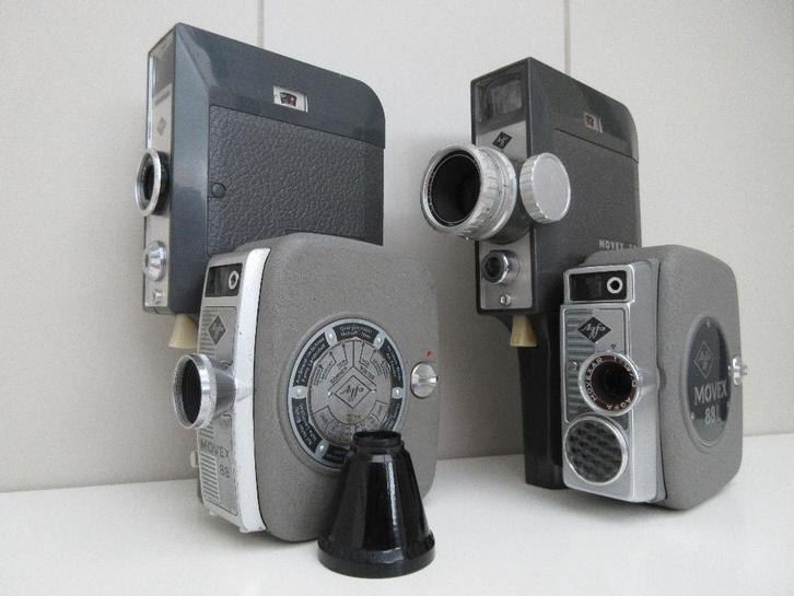 4 AGFA Filmcamera’s (2 Dubbel 8 en 2 Super 8)., Verzamelen, Fotografica en Filmapparatuur, Filmcamera, 1960 tot 1980, Ophalen of Verzenden