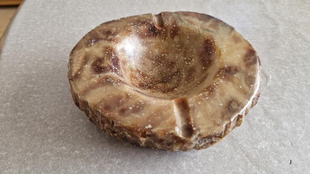 brocante asbak natuursteen-marmer, Ophalen of Verzenden