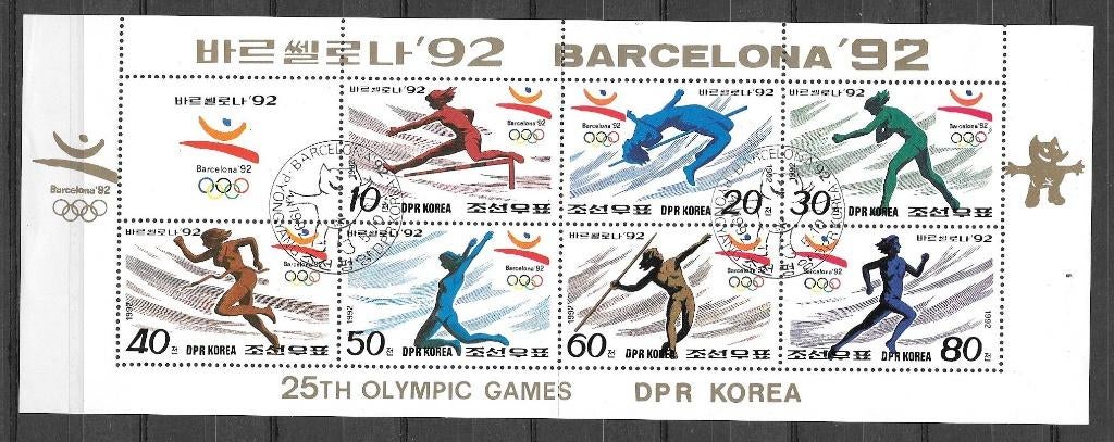 Noord Korea 1992  Olympische Winterspelen, Verzenden, Gestempeld, Oost-Azië
