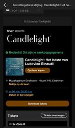 2x candlelight concert ludovico einaudi, Twee personen