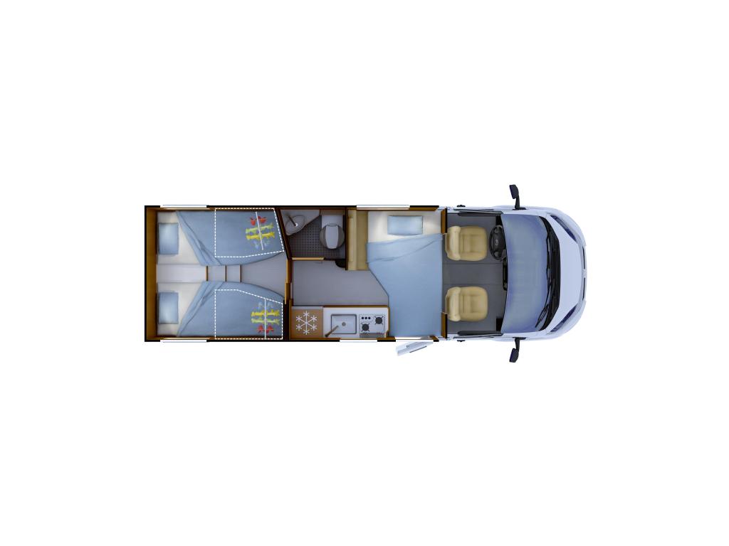 Rapido C55 Model 2026 Automaat 140PK, Caravans en Kamperen, Campers, Automaat, Standaard zit, Hagelvast dak, Fiat