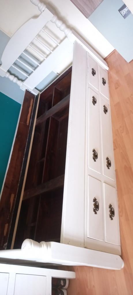 Gratis eenpersoonsbed met lades, Huis en Inrichting, Slaapkamer | Bedden, Ophalen, Gebruikt, 90 cm, Eenpersoons