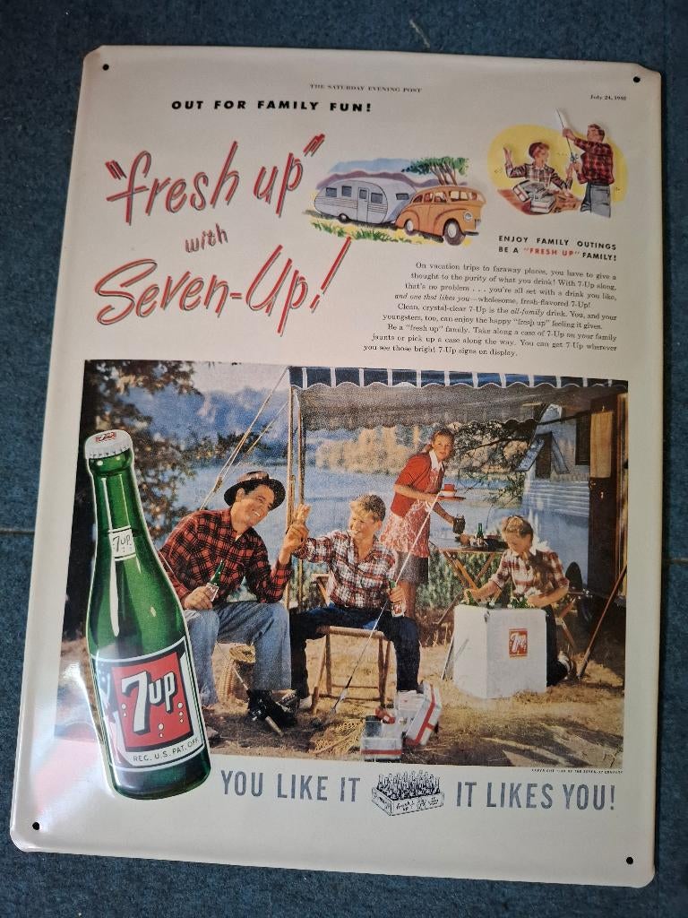 reclamebord 7UP, Ophalen of Verzenden, Zo goed als nieuw, Reclamebord