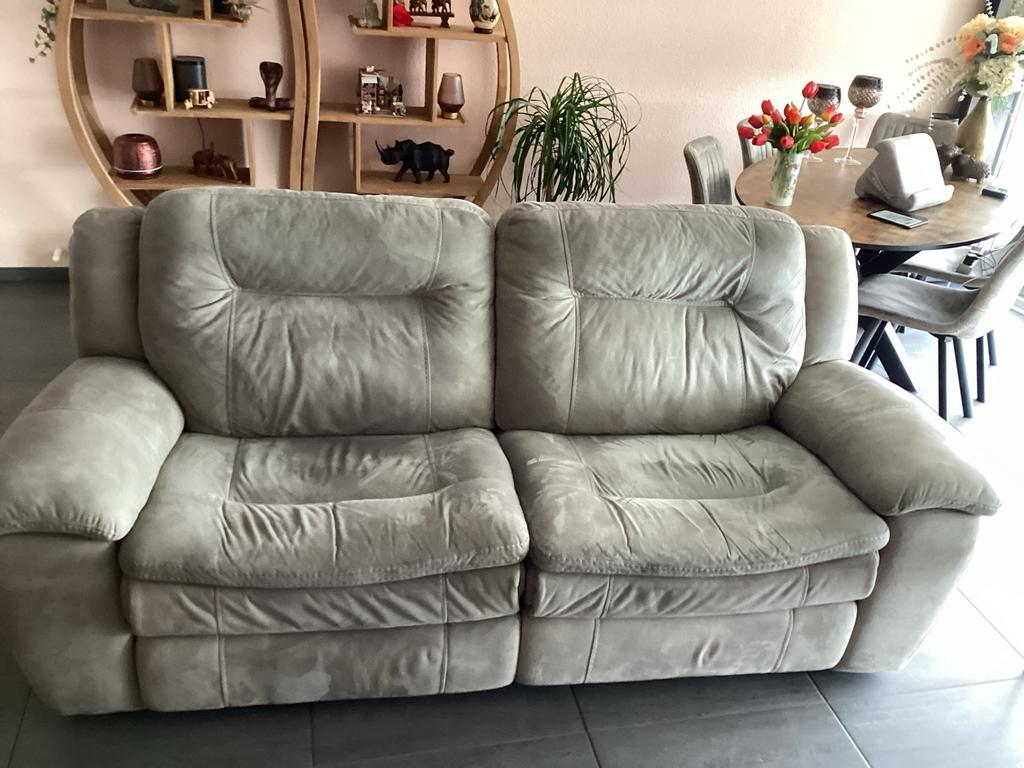 2,5-zits bankstel met loungegedeelte, Huis en Inrichting, Ophalen, Gebruikt, 100 tot 125 cm, Hoekbank