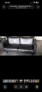 Mooie lederen bank zonder krasjes, 180 cm breed, Huis en Inrichting, Banken | Bankstellen, Minder dan 75 cm, 150 tot 200 cm, Tweepersoons