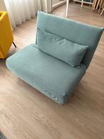 Zeegroen éénzitsslaapbankje met kliksysteem- Maison du Monde, Ophalen, Moderne stijl - kleur zeegroen, Overige maten, 75 tot 100 cm