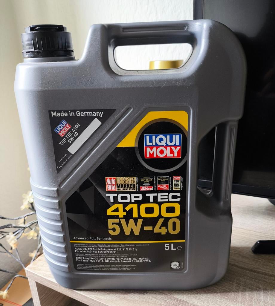 Liqui Moly Top Tec 4100 5W40 5L Motorolie, Ophalen of Verzenden