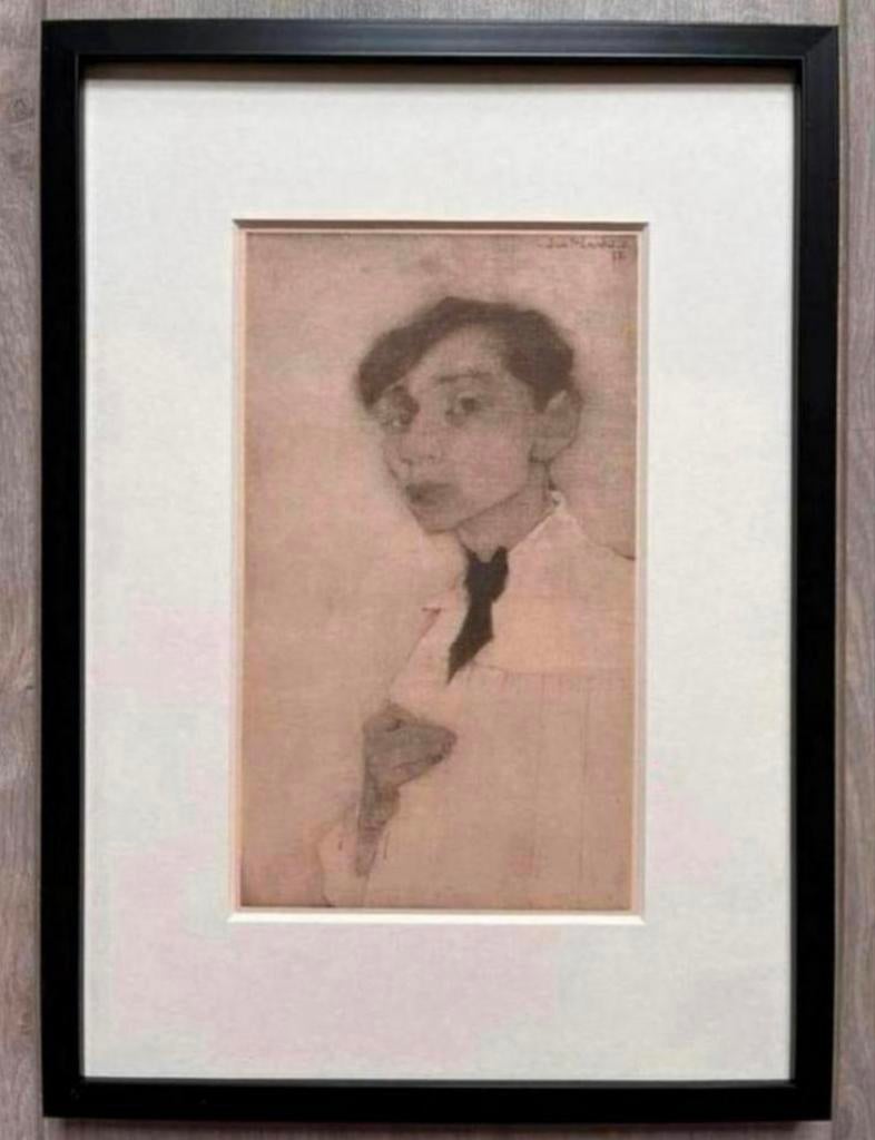 Jan Mankes 1889-1920 / Heliogravure Zelfportret 1923, Antiek en Kunst, Ophalen