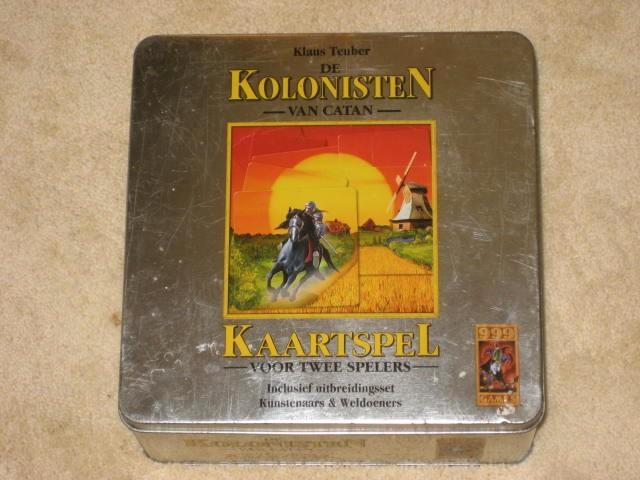 Kolonisten van Catan kaartspel + uitbreiding kunstenaars, Hobby en Vrije tijd, Gezelschapsspellen | Kaartspellen, Gebruikt, Ophalen of Verzenden